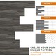 image 5 of NOVECRAFTO Self Adhesive Floor Planks | 36x5.98in (91.4x15.2cm) Each | Peel & Stick Vinyl Flooring | Dark Shadowline Flow Wood Effect | Waterproof DIY Tiles Black | 0.97 sqm