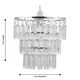 image 4 of Three Tier Acrylic Crystal Light Shade Clear | Chrome