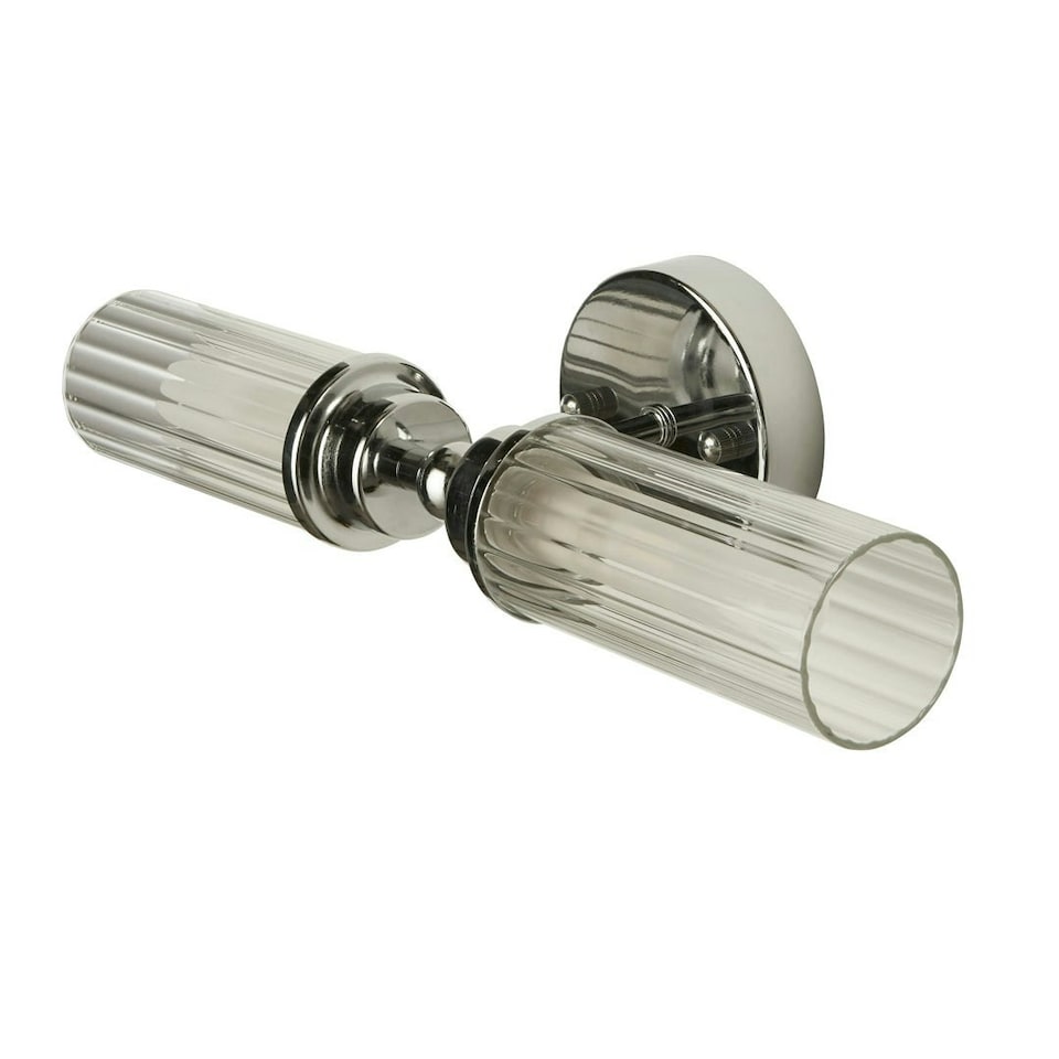 image 1 of Vurton 2 Light Chrome Bathroom Wall Light
