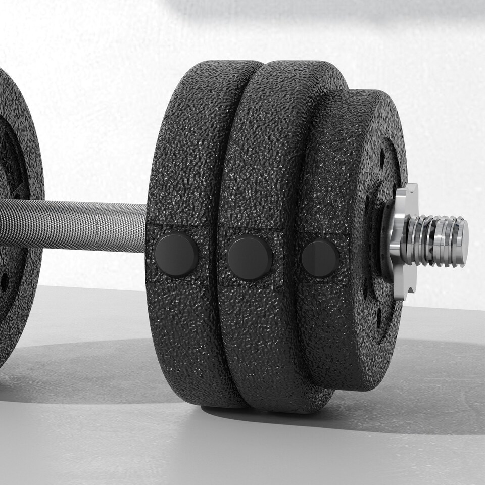 image 1 of HOMCOM 30KG Adjustable Dumbbells Weight Set Hand Weight for Body Fitness
