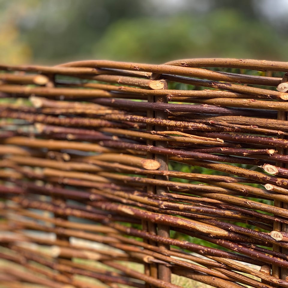 image 1 of Willow Hurdle Garden Lawn Edging (120cm x 20cm) - 5 Panels