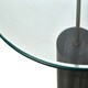 image 4 of Versatile Glass And Black Marble Side Table, Round Design Modern Side Table, Elegant Small Round Side Table Black