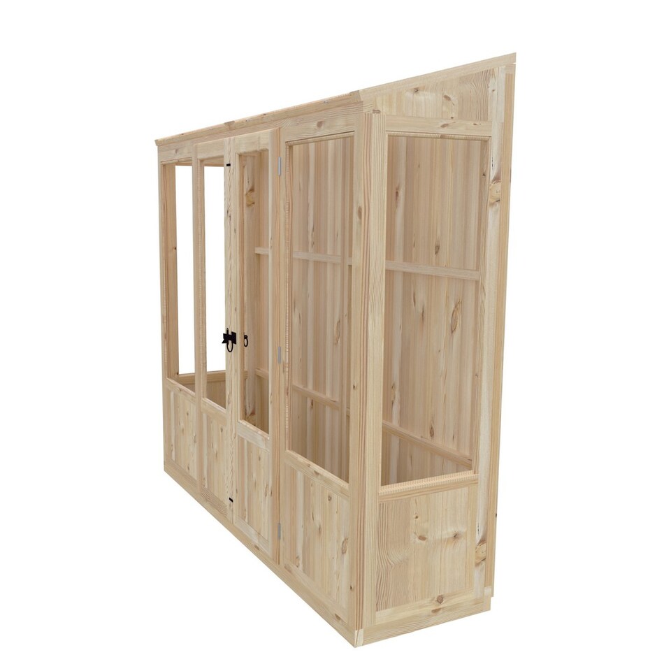 image 1 of Holme 7 x 2 Double Door Greenhouse - Timber - L59 x W210 x H200.7 cm