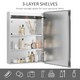 image 3 of kleankin LED Lighted Bathroom Mirror Cabinet W/ LED Lights Shelves Wall-mounted