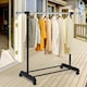 image 2 of COSTWAY Single Rail Garment Drying Rack Metal Clothes Rail