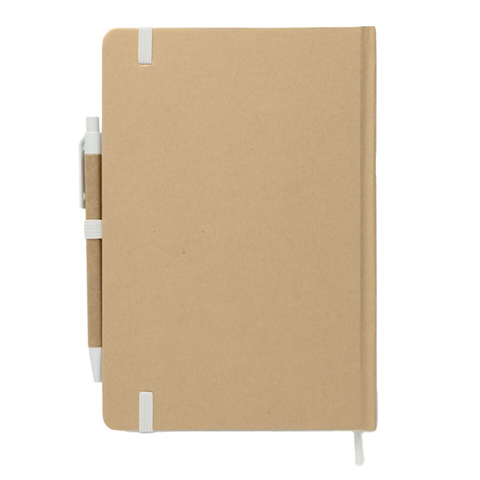 image 1 of MidOcean Caratil Recycled A5 Notebook & Pen - White - 1.2cm x 21cm x 14cm