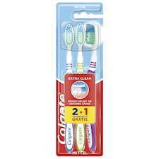 Colgate Extra Clean Toothbrush Medium 3 Packs Cleaning Assorted Colours