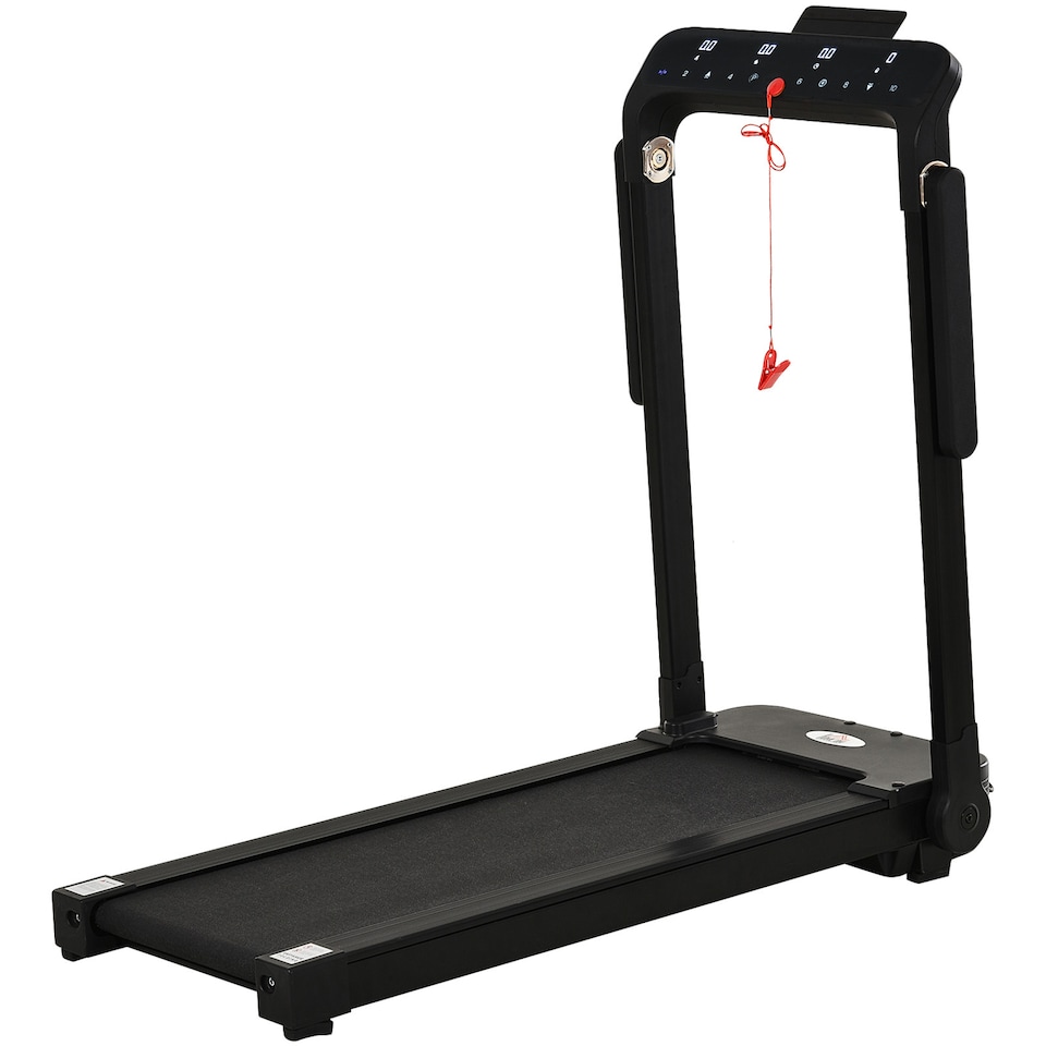 image 1 of HOMCOM 1.85HP Foldable Electric Treadmill Fitness Safety Lock LED Screen Black