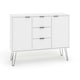 image 3 of Augusta White, Medium Sideboard With 2 Doors, 3 Drawers White