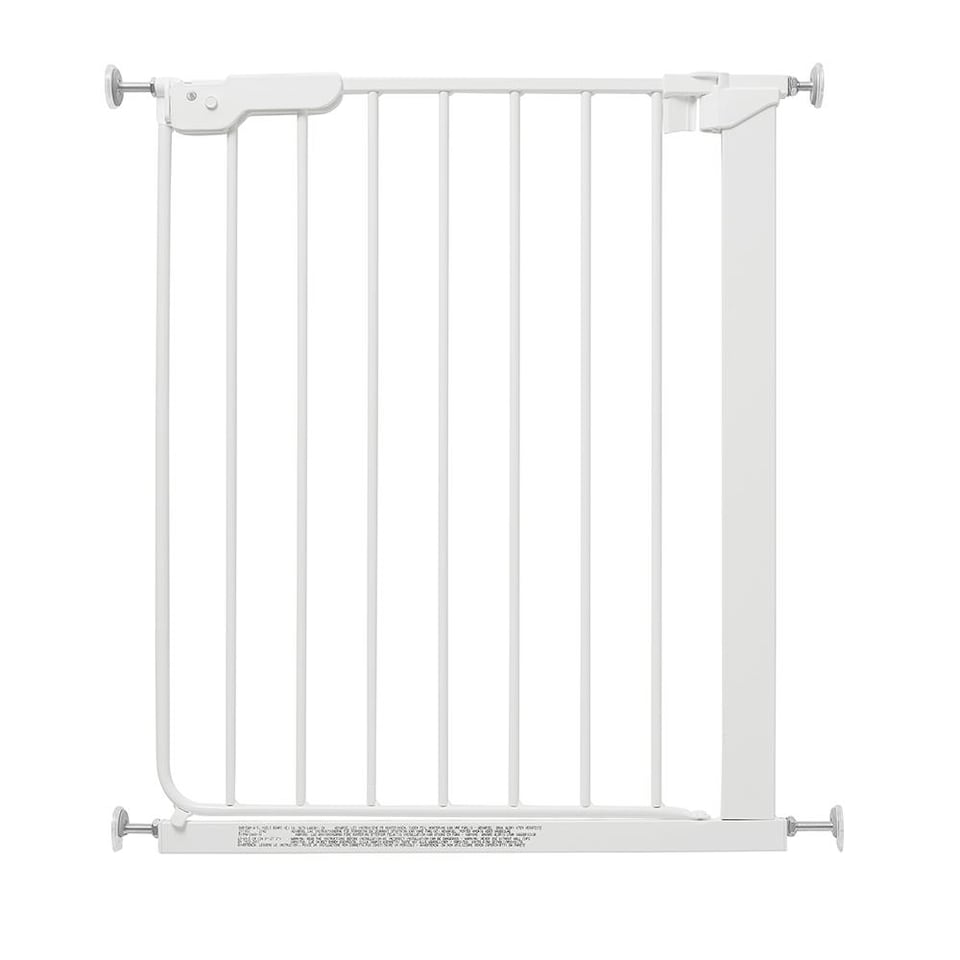 image 1 of Safetots Super Narrow Baby Gate, 60.5cm - 66.5cm, White, Child Safety Barrier, Pressure Fit Stair Gate | White | 1