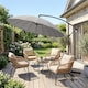 image 8 of Outsunny 2.7 m Cantilever Shanghai Parasol w/ Crank Handle, Cross Base, Grey | Grey | 2.7m x 2.7m x2.60m