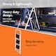image 5 of VonHaus 3 Steel Folding Step Ladder with Anti Slip Feet