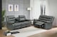image 1 of Roma Recliner Leather 3 Plus 2 Seater Sofa Set, Armchair Inspired Home Theatre and Living Room Seating Grey | Grey | 2
