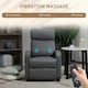 image 9 of HOMCOM Recliner Sofa Chair PU Leather Massage Armcair, Grey