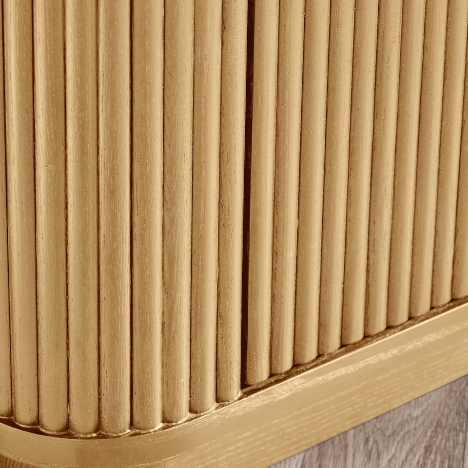image 1 of Louis Light Oak Effect Fluted TV Unit