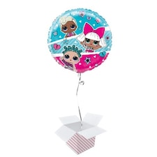 LOL Surprise Round Foil Helium Balloon - Inflated Balloon in a Box
