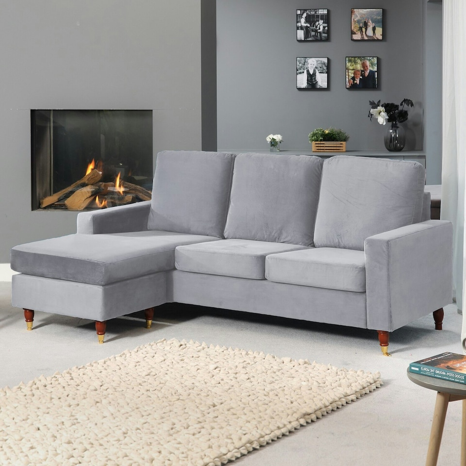 image 1 of Hendrick Reversible Corner Sofa - Grey