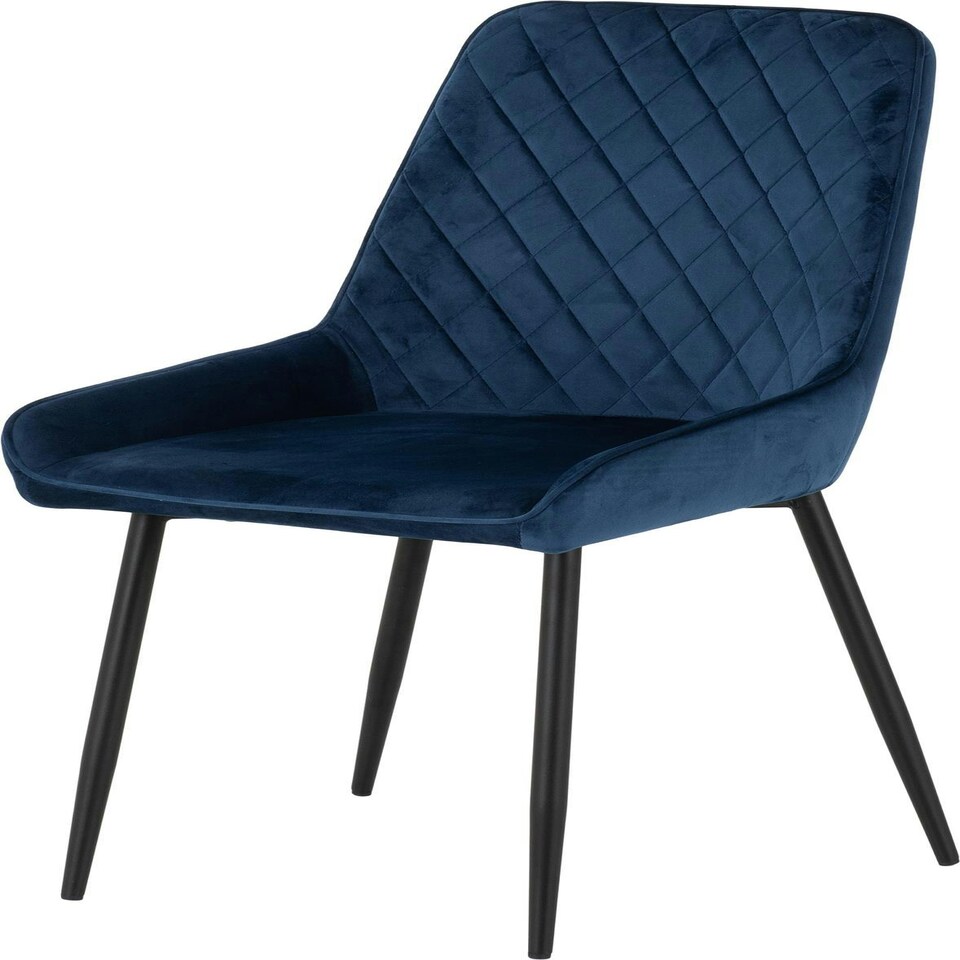image 1 of Quebec Straight Edge Dining Set with 4 Avery Chairs Blue | Sapphire Blue