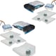 image 1 of Pack Of 3 Small 50x70cm Reusable Vacuum Compression Zipper Storage Bags With Airtight Valve For Home Use & Traveling White