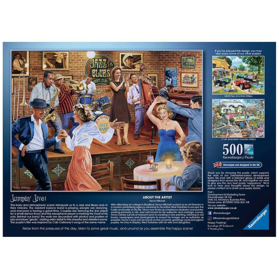 image 1 of Ravensburger Jumpin' Jive 500 Piece Jigsaw Puzzle