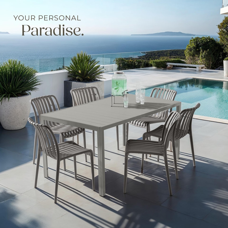 image 1 of Garden chairs Alcudia - durable, stackable and weather-resistant | Grey | anthracite | One Size | 2