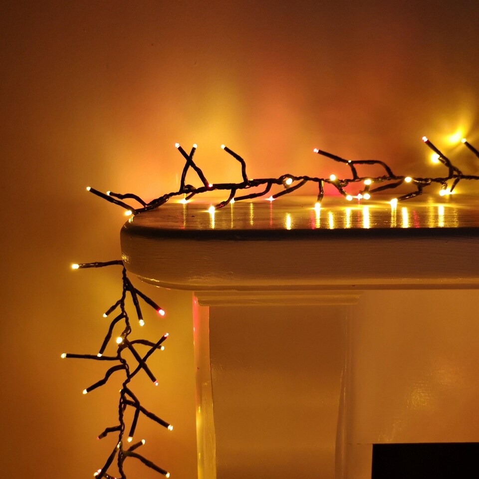 image 1 of 3000 LED 37.2m Premier Clusterbrights Indoor Outdoor Multifunction Mains Operated Christmas Cluster Lights with Timer in Multicoloured