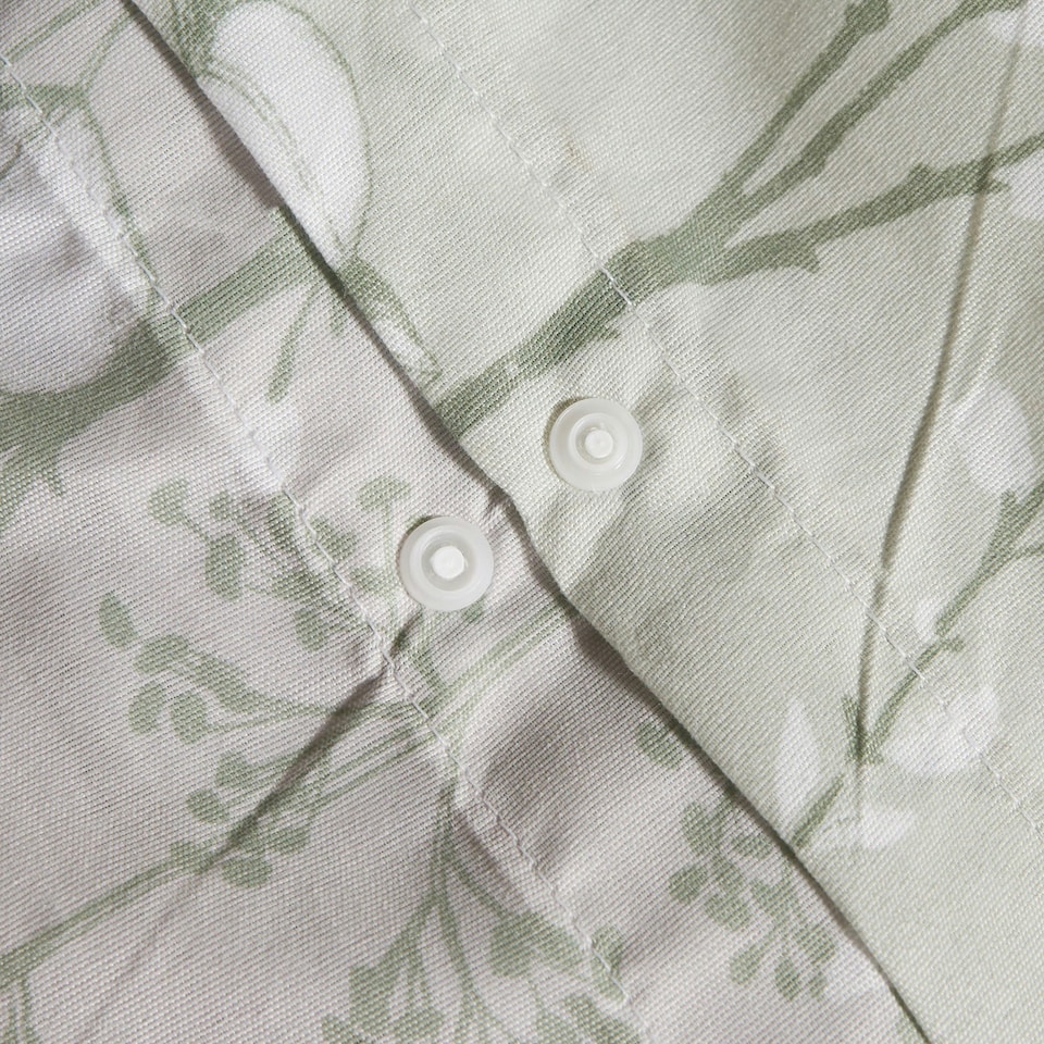 image 1 of OHS Willow Print Reversible Duvet Cover and Pillowcase Set, King - Sage Green