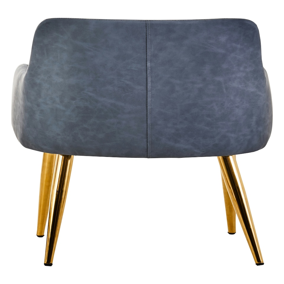 image 1 of Interiors By Premier Dark Grey Angular Dining Chair, Gold Finish Lounge Chair, Luxe Kitchen Chair, Livingroom Chair, Accent Chair Grey