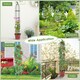 image 10 of COSTWAY 197 cm Tall Metal Obelisk Trellis 2-Pack Garden Trellis
