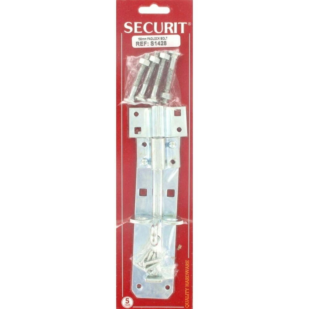Securit S1428 Padlock Bolt - Silver - One Size