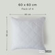 image 2 of Homescapes Cotton Rich Quilted Pillow Protectors - 60 x 60 cm - Pack of 4 White