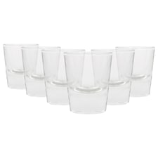Rink Drink Wide Shot Glasses - 25ml - Clear - Pack of 6