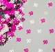 image 1 of 90th Birthday Confetti Pink & Silver 1 pack x 14 grams birthday decoration Foil Metallic 1 pack