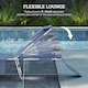 image 3 of Outsunny Sun Lounger with Reading Hole, Folding Garden Lounger, Grey