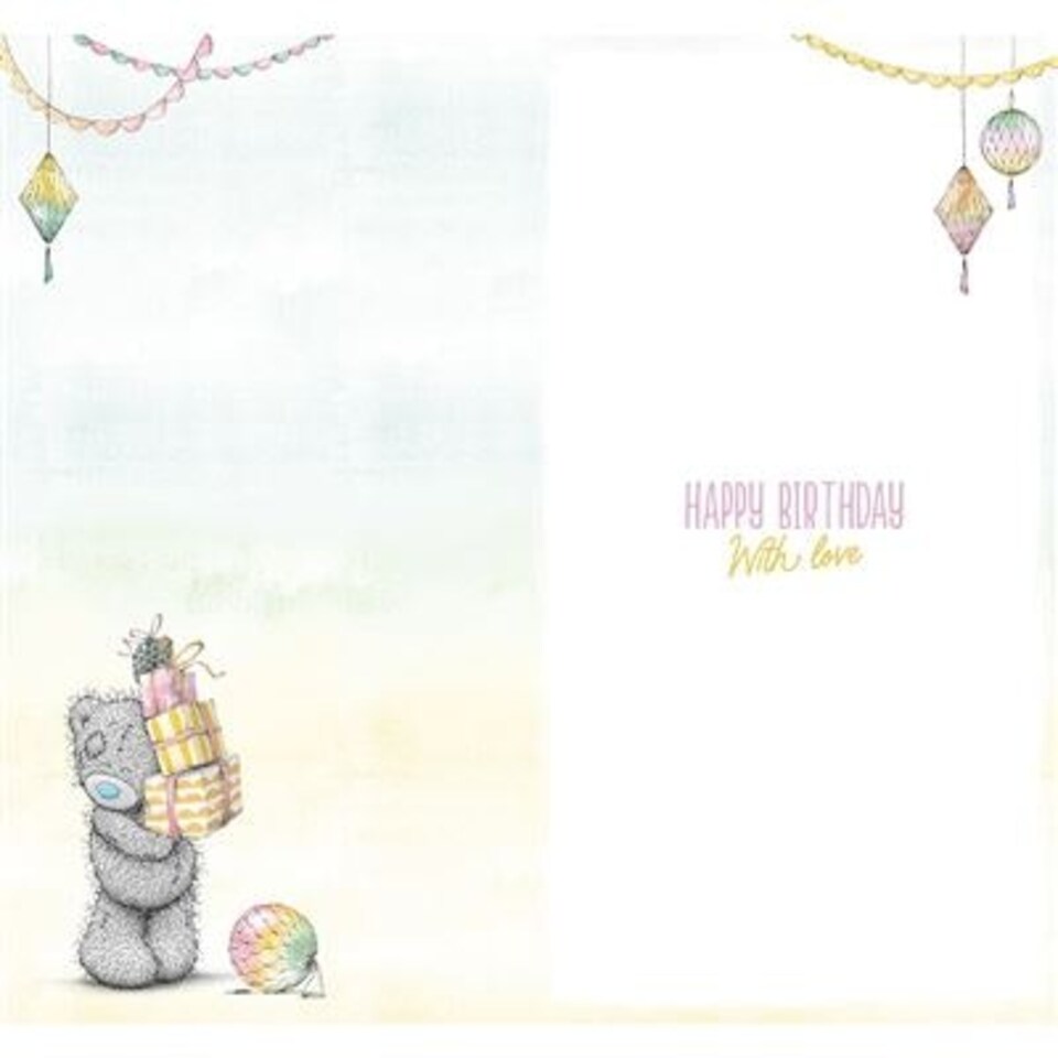 image 1 of Bear On Stepping Stones Wonderful Day Birthday Card