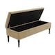 image 5 of Safar 180cm Ottoman Storage Bench - Plush Velvet Shoe Bench - Mink Lined Upholstery Storage Footstool