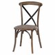 image 1 of Cross Back Dining Chair - Oak - L41 x W42 x H88 cm - Brown Brown