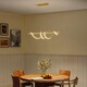 image 2 of HOMCOM LED Pendant Light, Modern Ceiling Light with three Temperatures, Adjustable Height Hanging Fixture with Wall Switch for Kitchen Island, Dining Room, Gold Tone | Gold