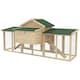 image 8 of PawHut Large Chicken Coop with Run Garden Hen House Poultry Coops Cages with Nesting Box Wooden 204 x 85 x 93cm, Natural Wood Finish