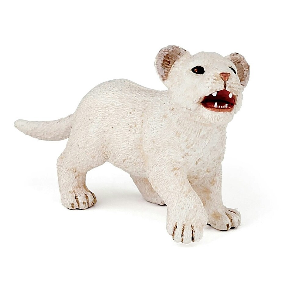 image 1 of PAPO Wild Animal Kingdom White Lion Cub Toy Figure