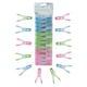 image 1 of JVL Prism Soft Touch Flower Design Pegs, Pack of 24