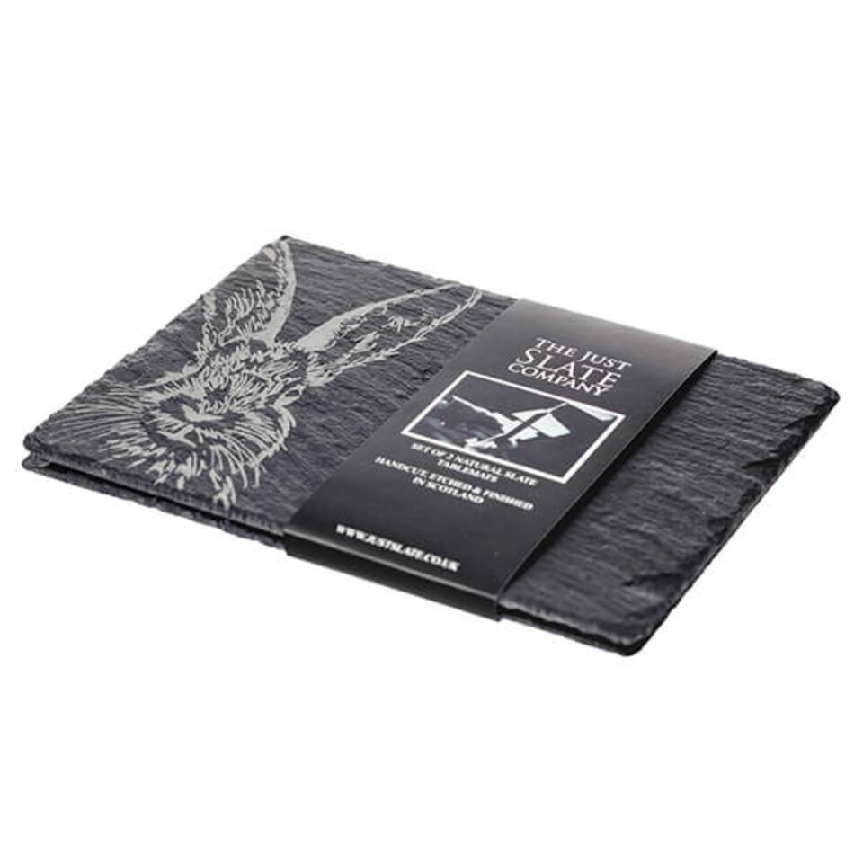 image 1 of The Just Slate Company Set of 2 Hare Slate Placemats