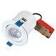 image 3 of First Choice Lighting Set of 5 White Fire Rated Tilt Recessed Ceiling Downlights with Warm White LED Bulbs White