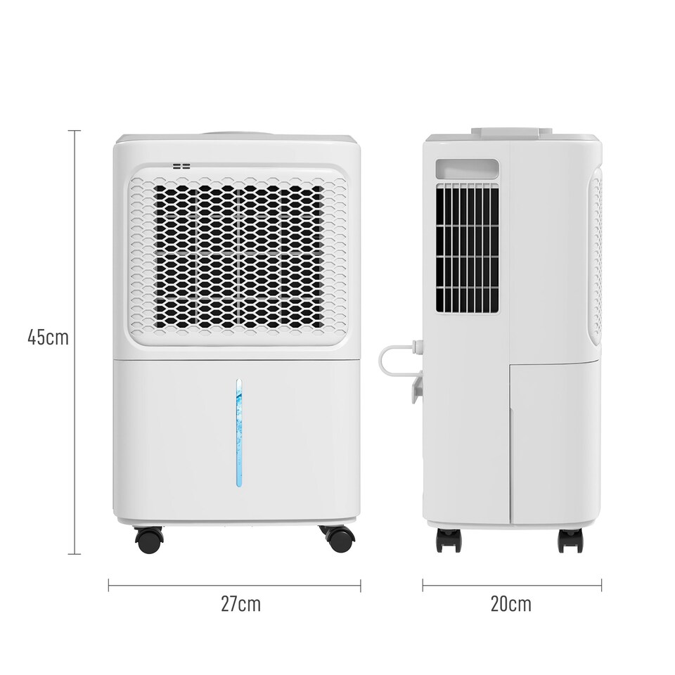 image 1 of HOMCOM 12L/Day Small Dehumidifier for Home Damp, with Humidity Light