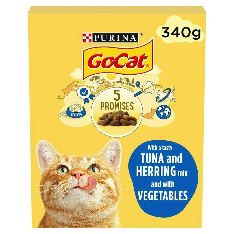 image 1 of Go-Cat with a Tasty Tuna and Herring Mix and with Vegetables 1+ Years 340g (Pack of 6)