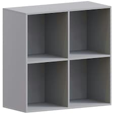 Vida Designs Durham 2x2 Cube Storage Bookcase Display Unit, Grey