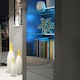 image 4 of Display Cabinet Bookcase Sideboard Storage Cabinet Cupboard Grey High Gloss LED 170cm