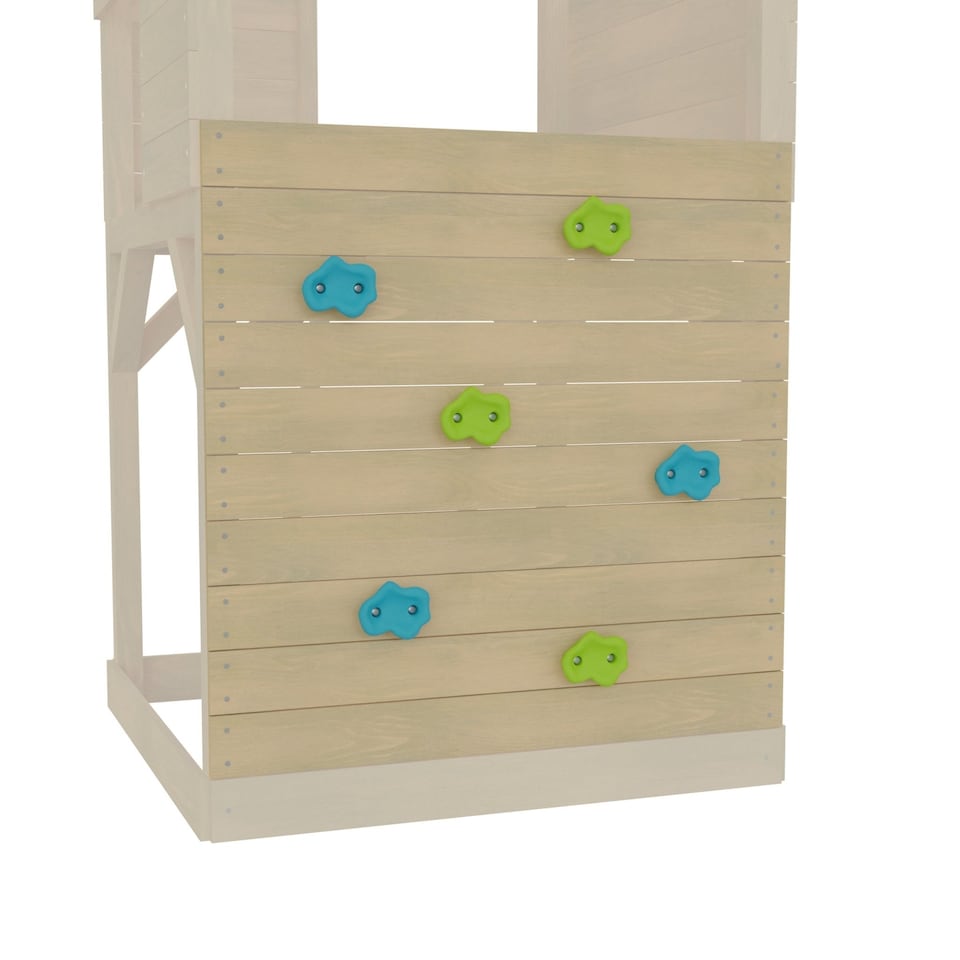 image 1 of TP Treehouse Wooden Play Tower Climbing Wall - FSC®  certified