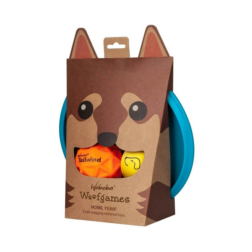 image 1 of Waboba Woofpack Dog Ball Set - Brown - One Size