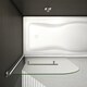 image 5 of 800x1400mm 180 Pivot Shower Bath Screen Tempered Glass Door Panel  With Towel Rail Chrome